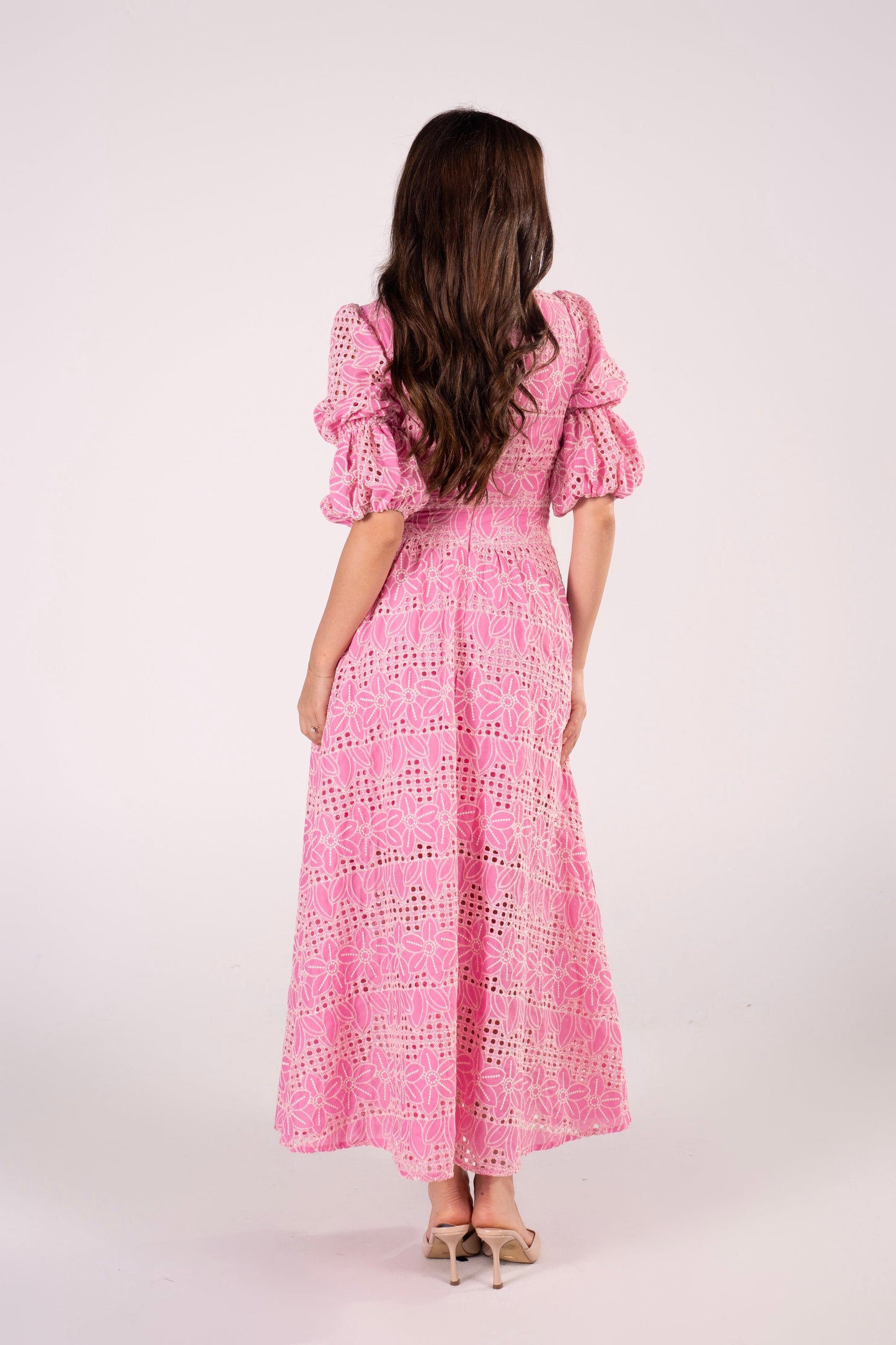 Alicia V-Neck Embroidery Maxi Dress