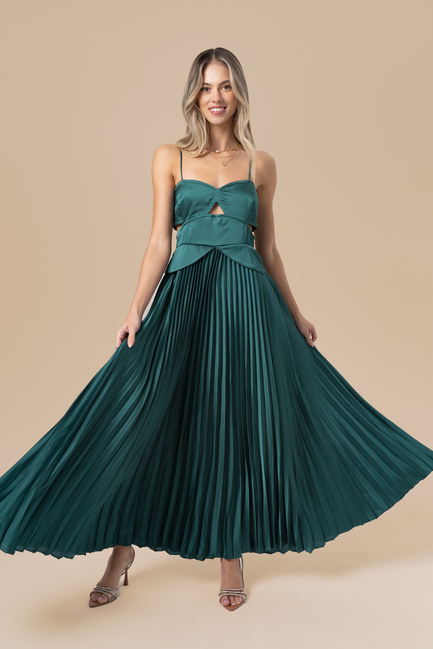 April Vintage Glam Midi Dress