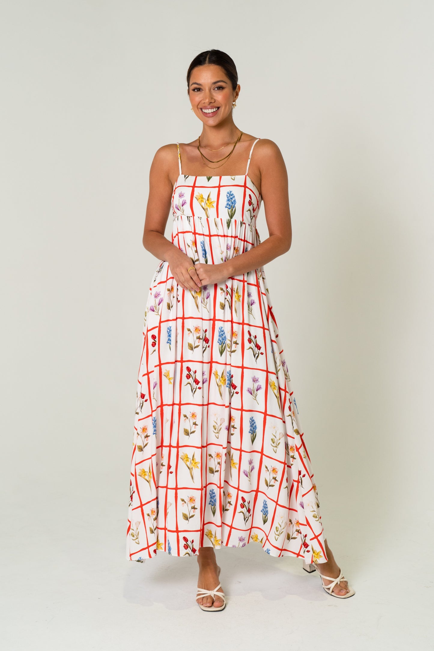 Flora Loose Fit Floral Midi Dress