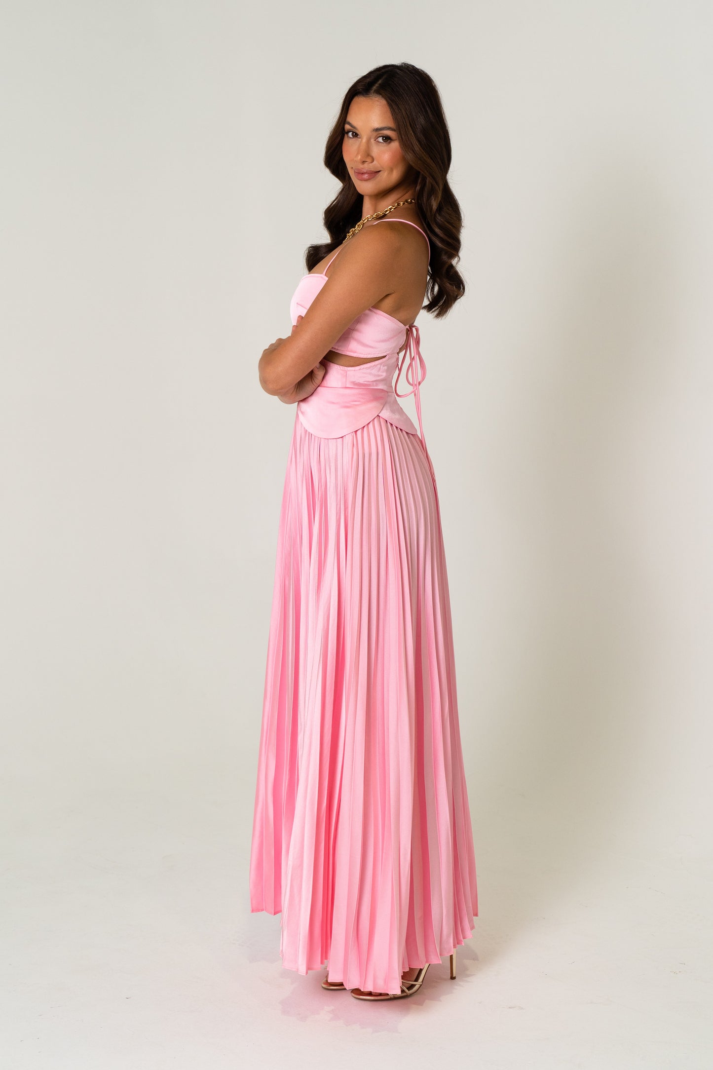 April Vintage Glam Midi Dress