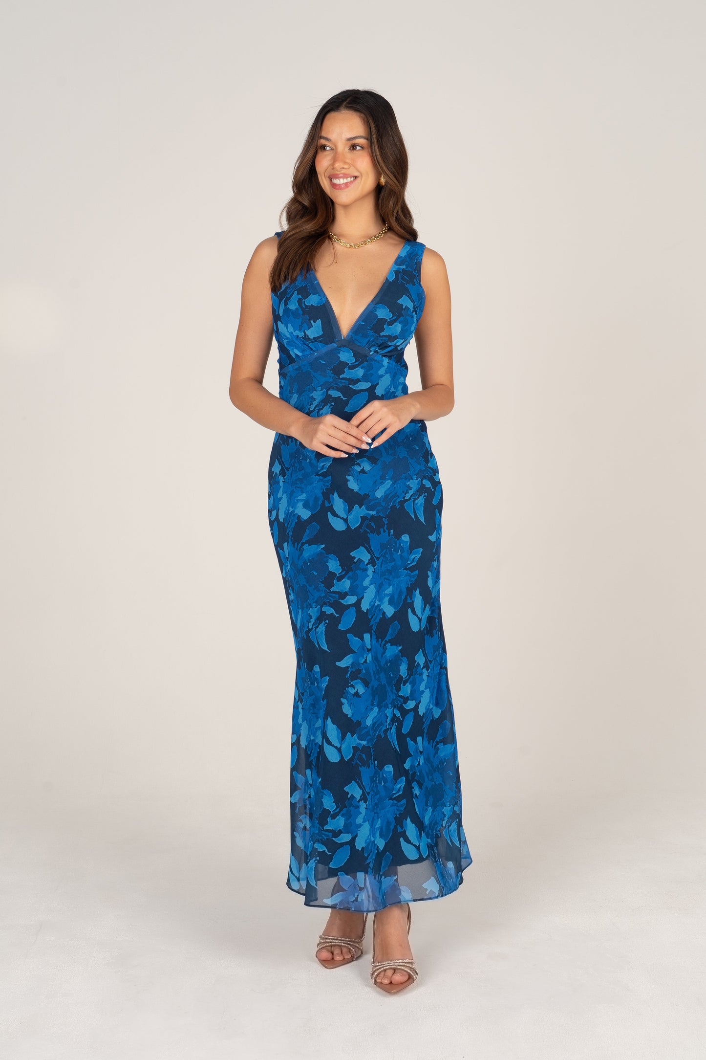Maddie V-Neck Classic Maxi Dress