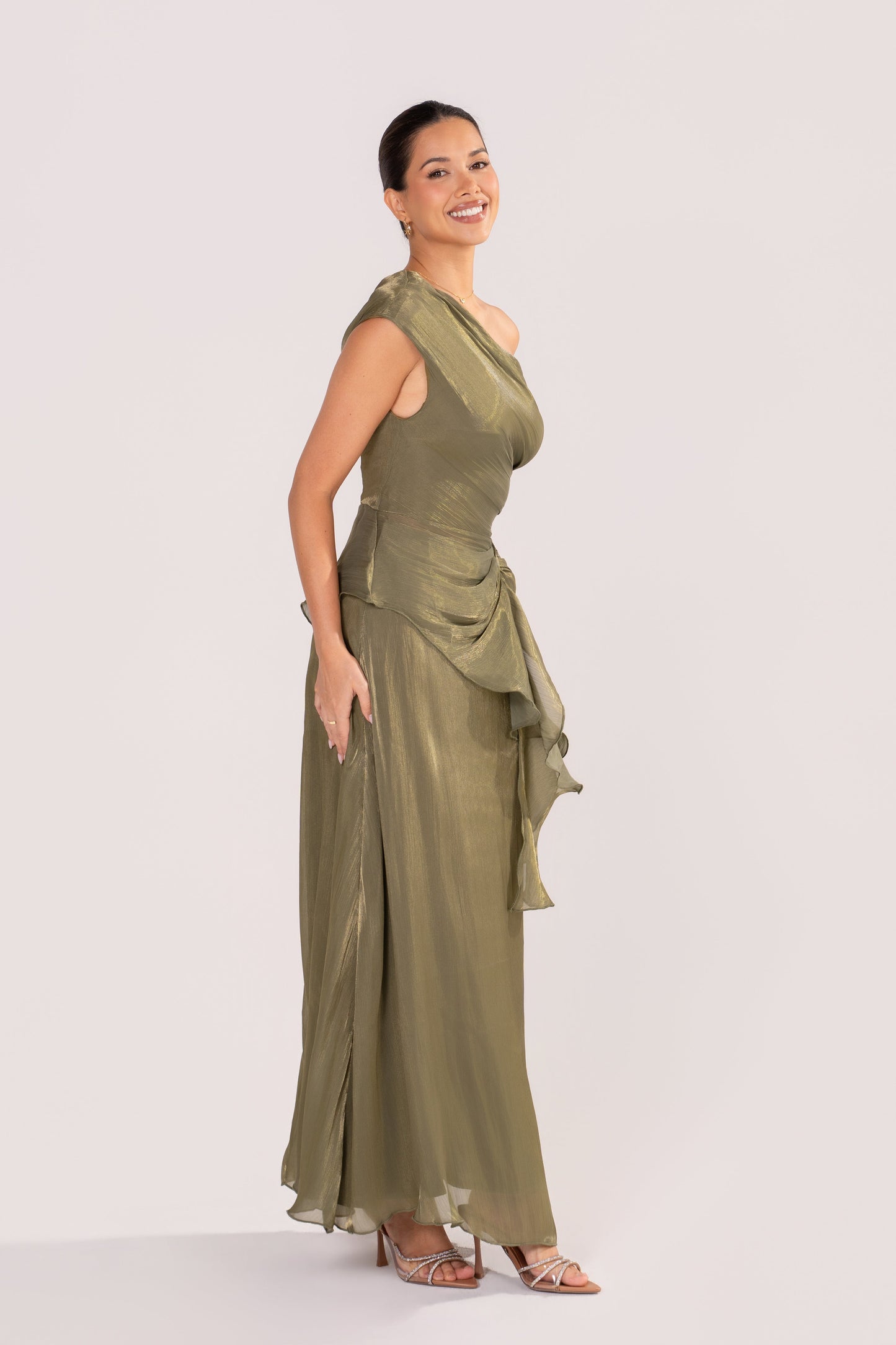 Renata Shimmer Drop Shoulder Top & Maxi Skirt