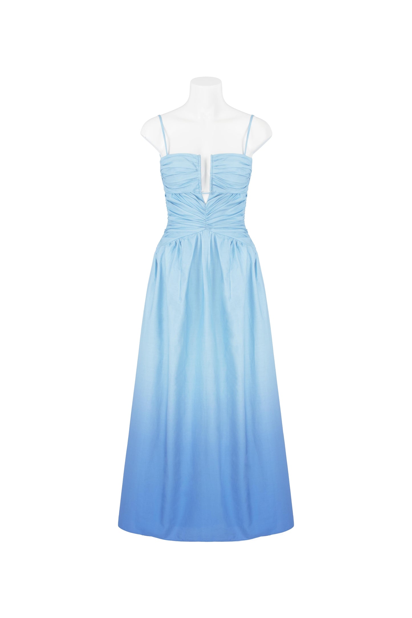 Summer-Sky Blue Gradient Maxi Dress